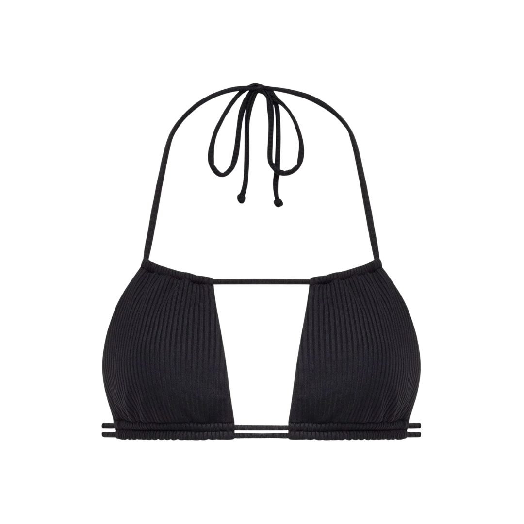 Black Rib Brasil Bikini Top