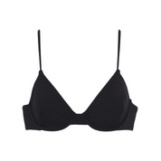 Black Rib Dainty Bikini Top