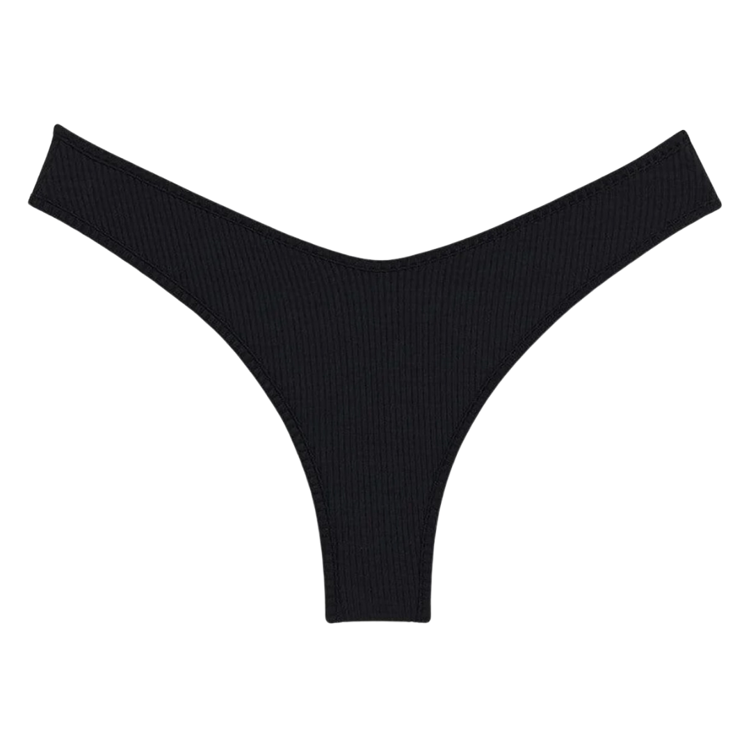 Black Rib Lulu Bikini Bottom