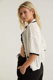 Seaside Scallop Crochet Cardigan