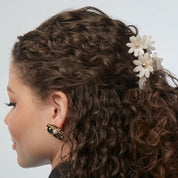 Mother of Pearl Petunia Claw Hair Clip