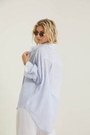 Linen Striped Button Down