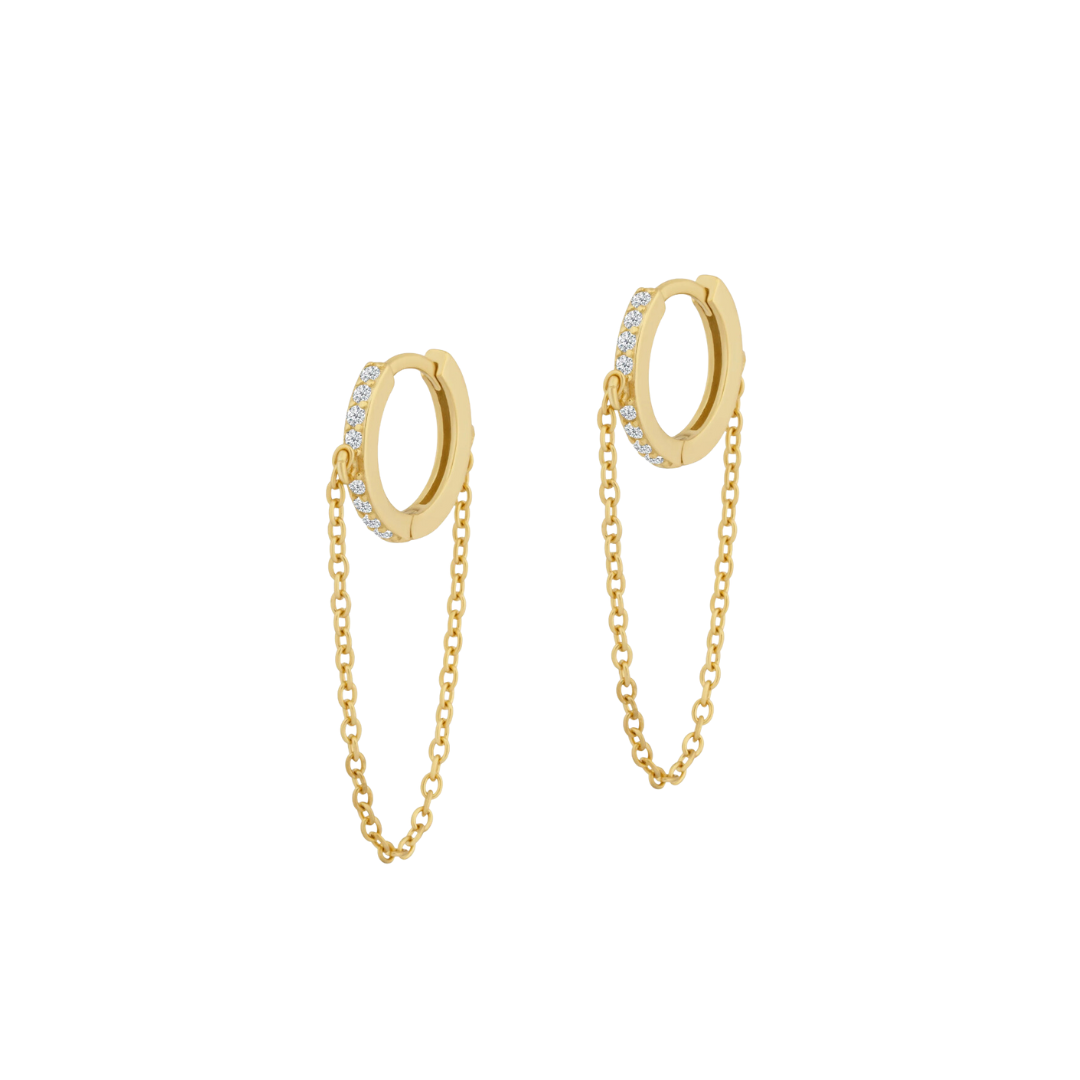 Bianca Chain Hoops